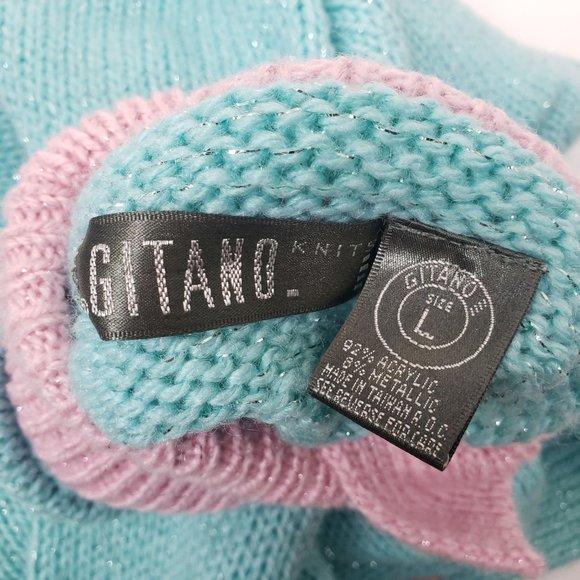 Gitano Knit Vintage Pastel Metallic Sweater Women's Size Large - Picture 4 of 7